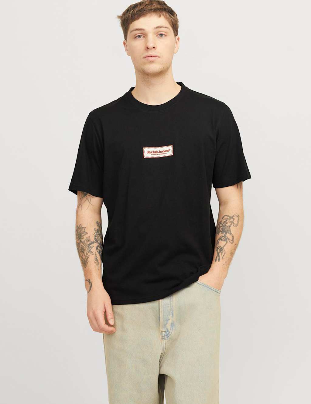 3pk Pure Cotton Logo Print T-Shirts
