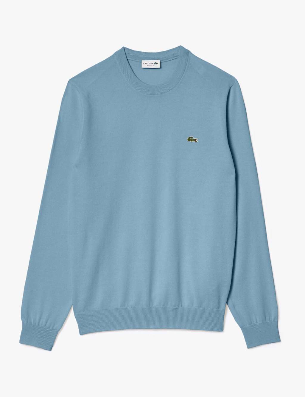 Lacoste Men's Pure Cotton Crew Neck Jumper - M - Blue - Available at M&S