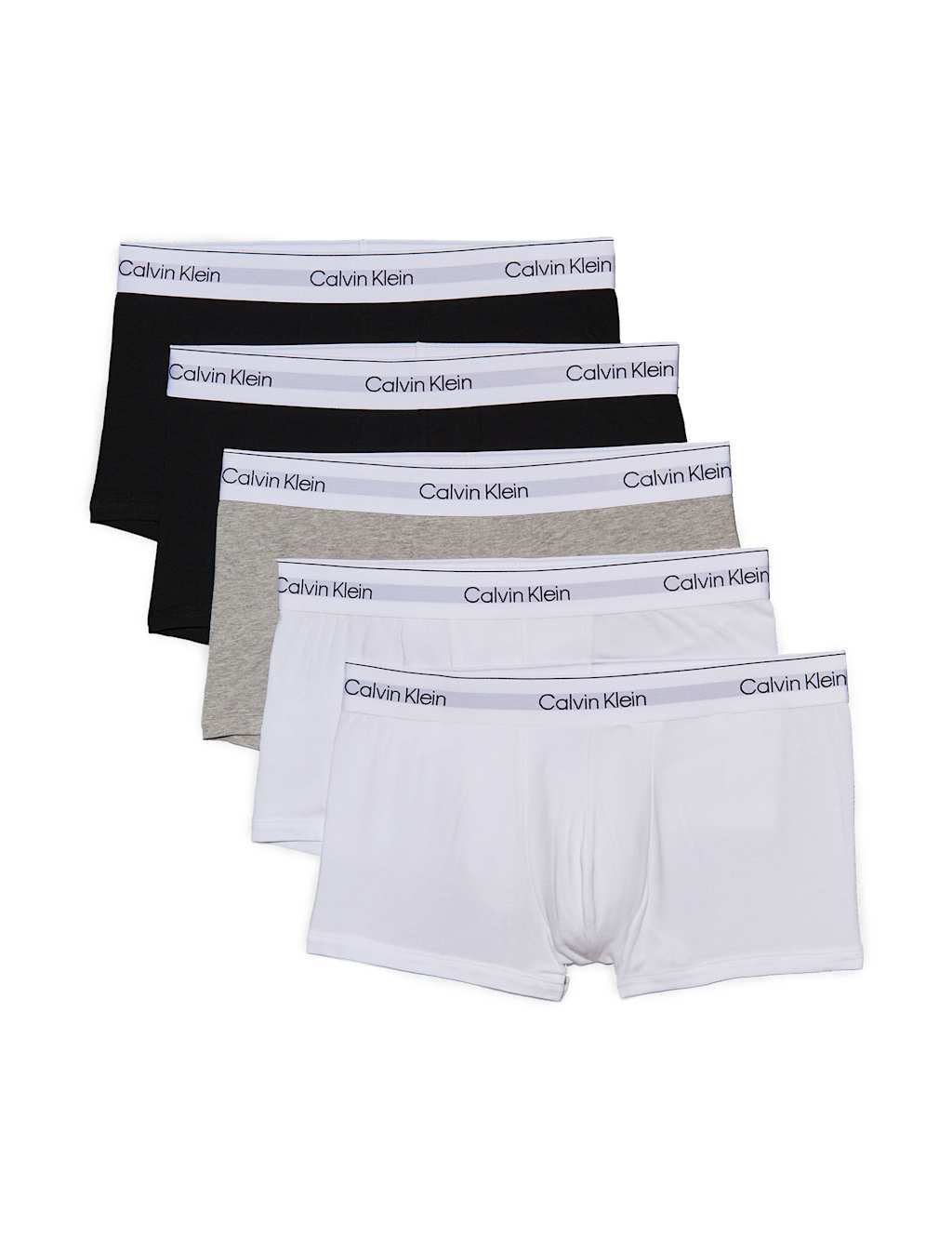 Calvin Klein 5pk Icon Cotton Stretch Trunks Grey Mix
