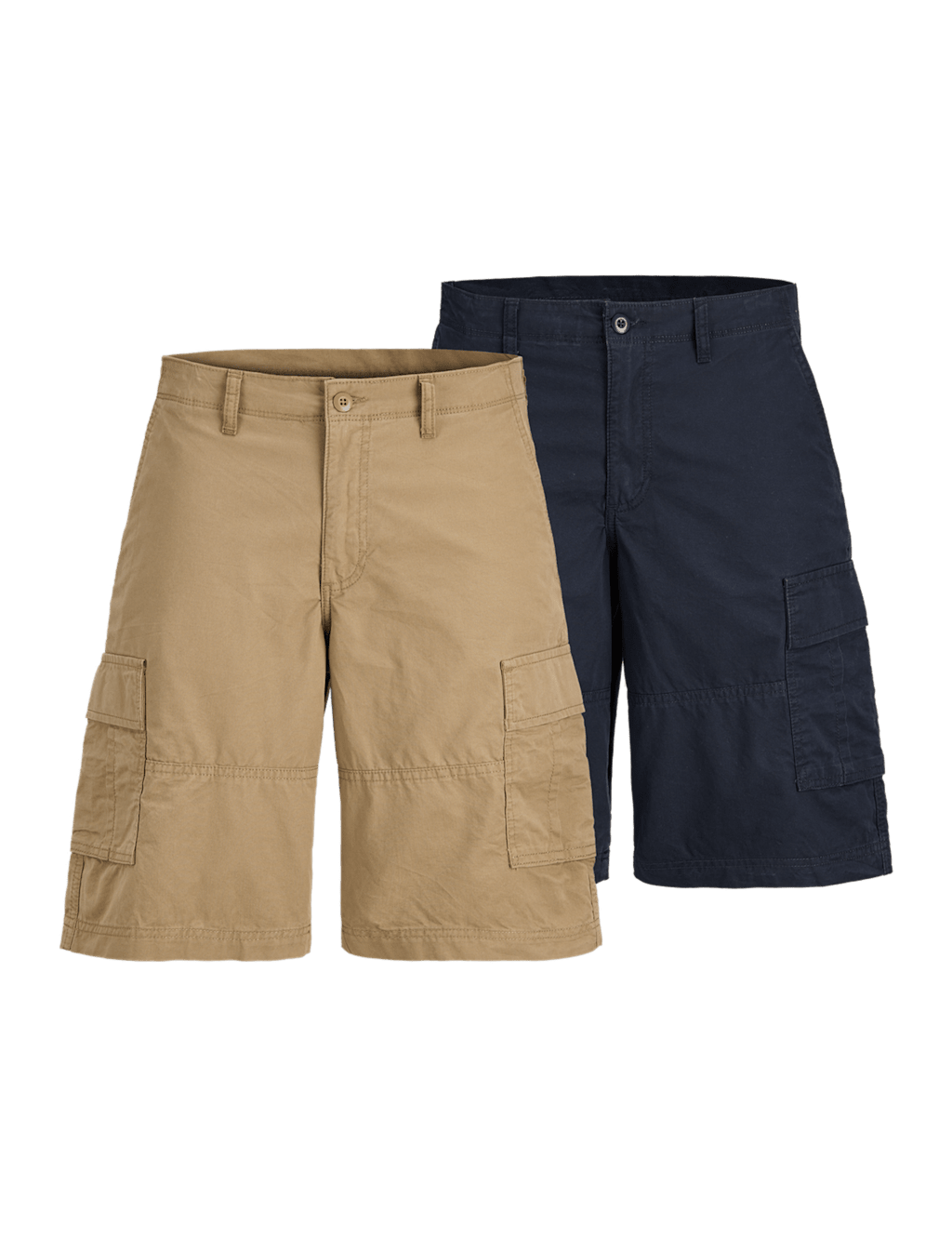 2pk Pure Cotton Cargo Shorts
