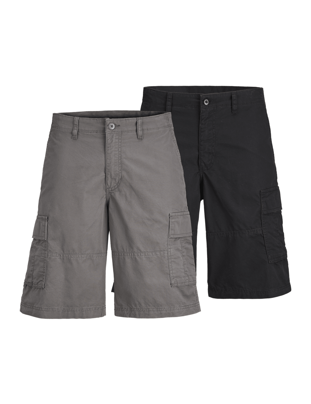 2pk Pure Cotton Cargo Shorts