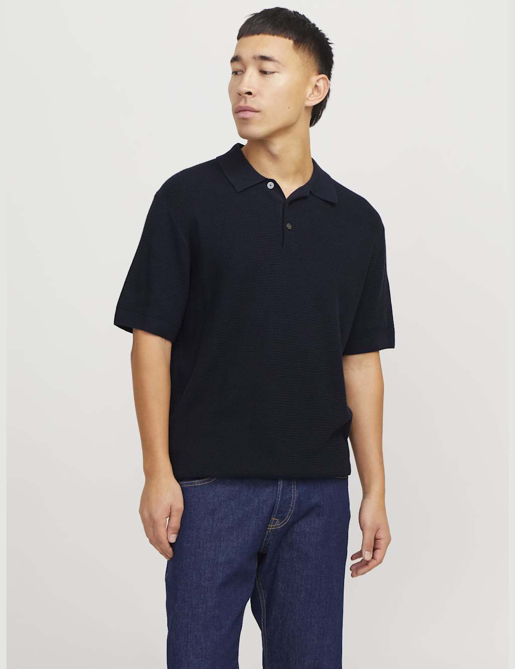 Pure Cotton Knitted Polo Shirt