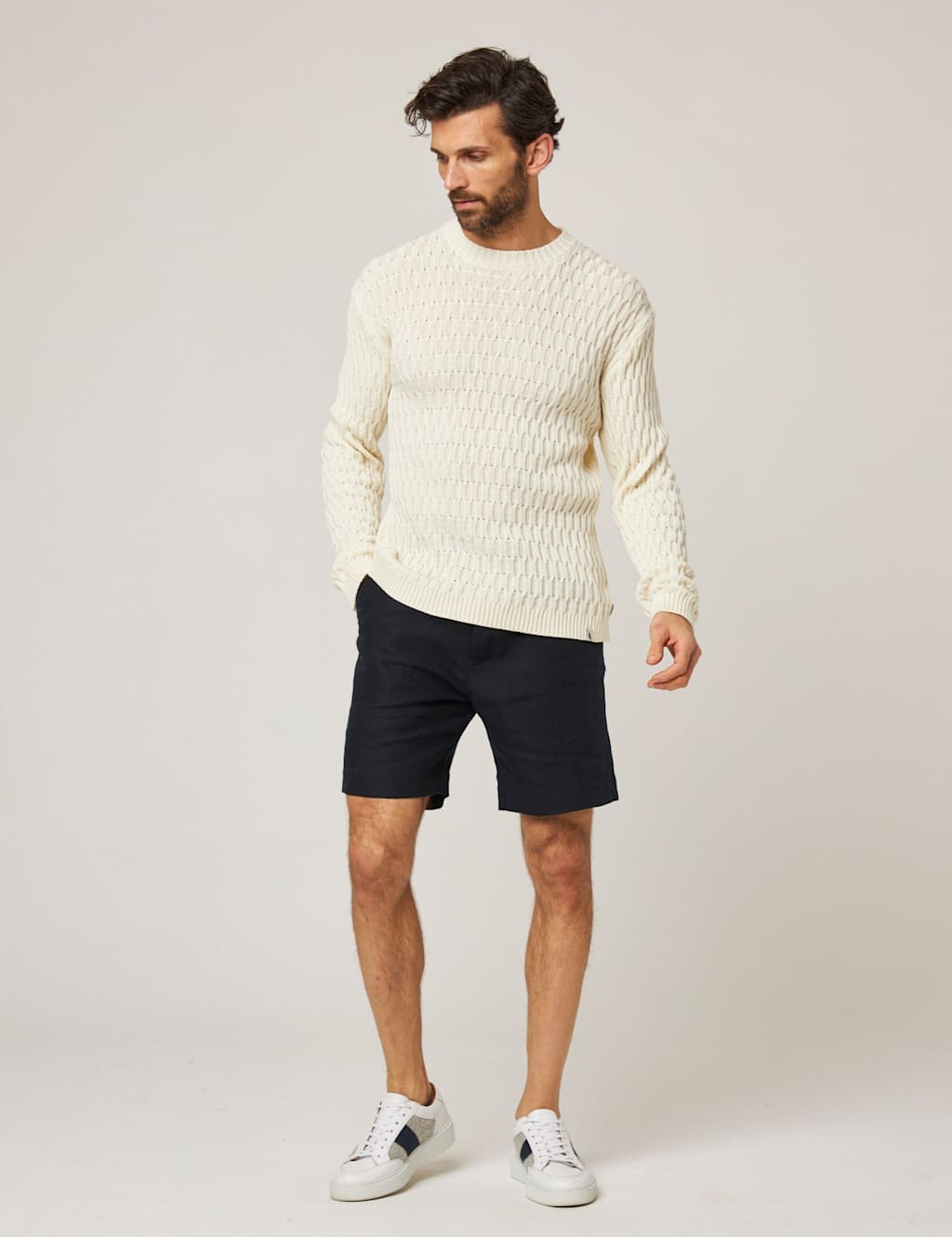 Pure Cotton Textured Jumper
