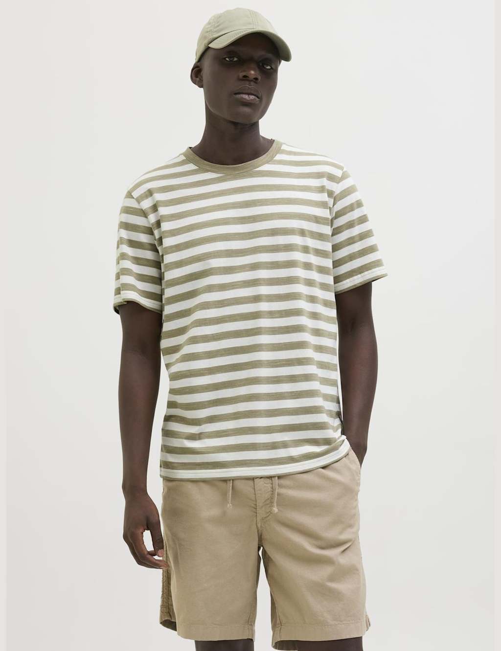Cotton Rich Striped Crew Neck T-Shirt