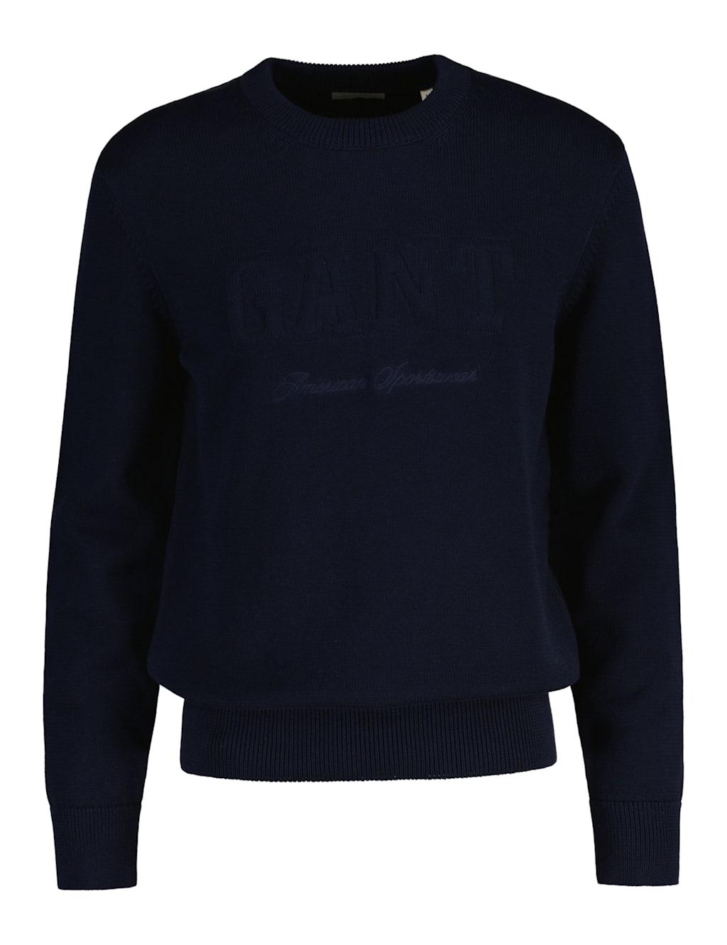 GANT Pure Cotton Graphic Crew Neck Jumper Navy