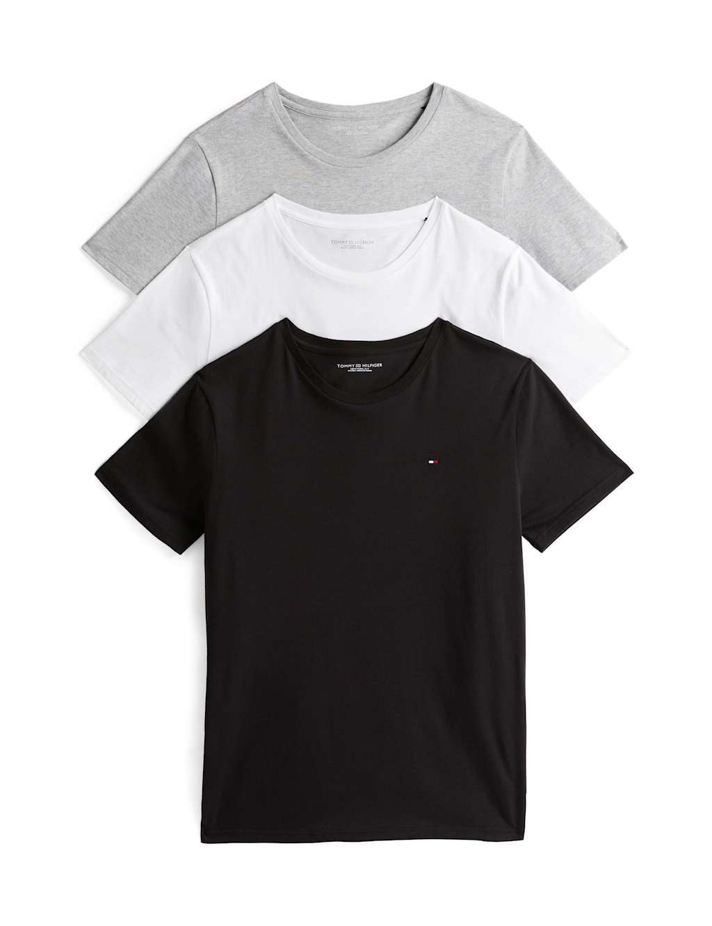 3pk Signature Pure Cotton Crew Neck T-Shirts