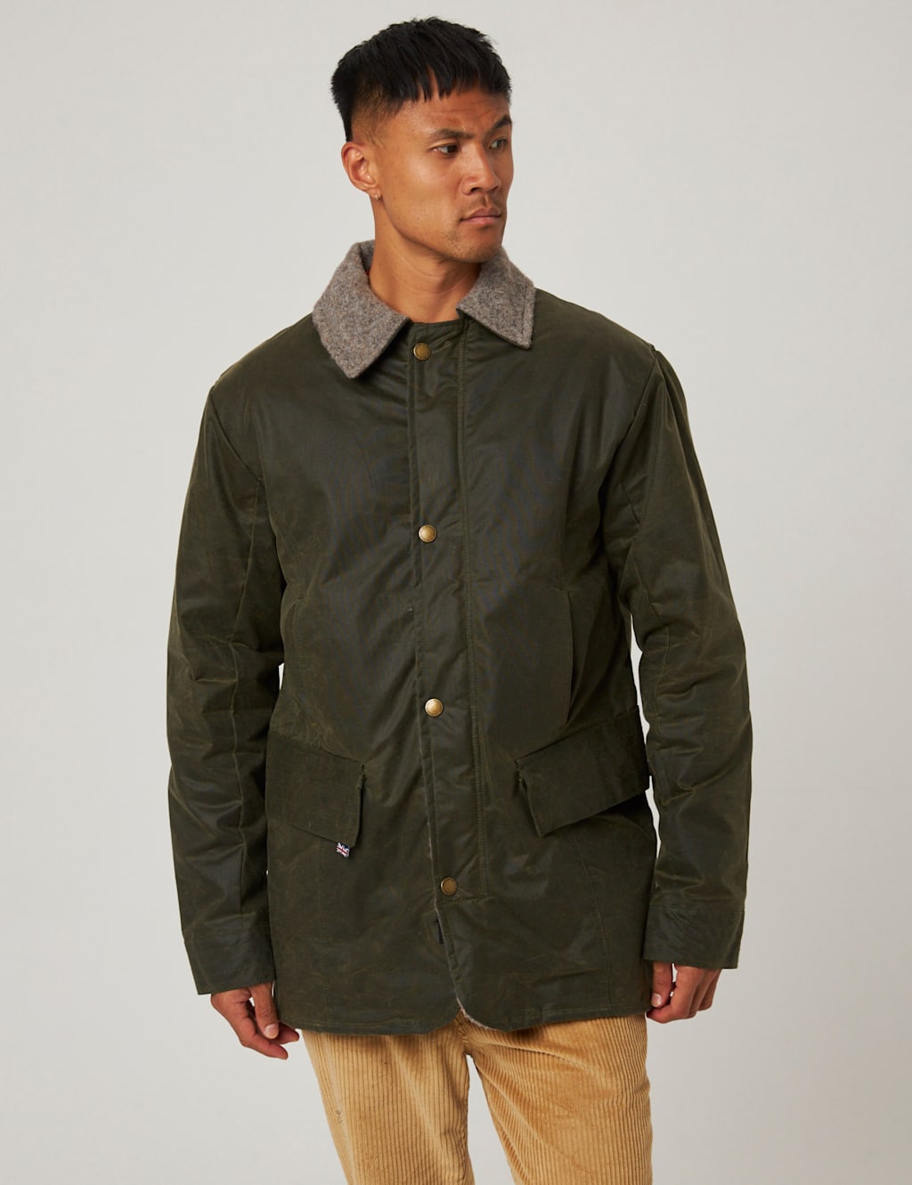 Peregrine Pure Cotton Collared Field Jacket Khaki