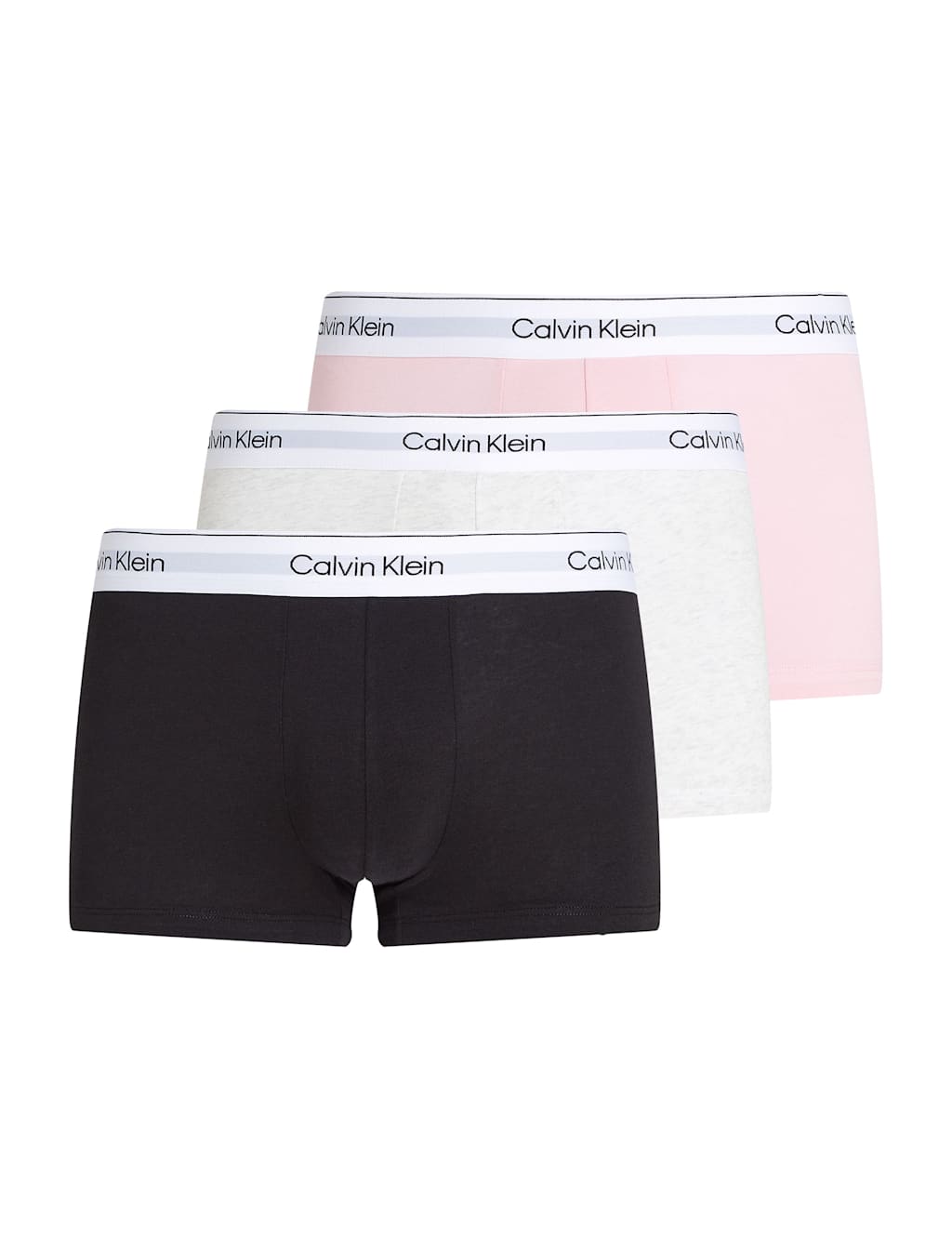 Calvin Klein 3pk Icon Cotton Stretch Low Rise Trunks Pink Mix