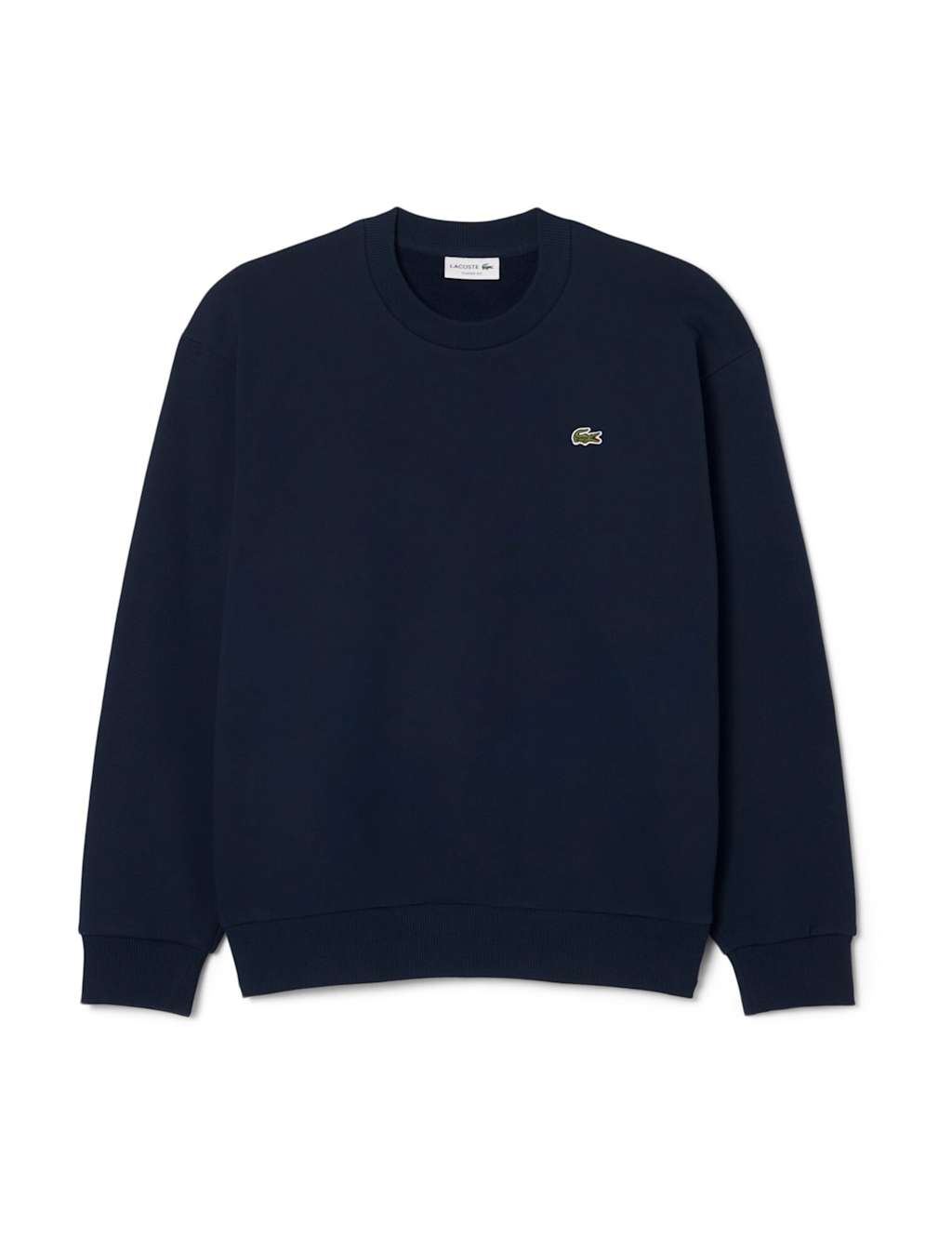 Lacoste Men's Brushed Cotton Fleece Crew Neck Sweatshirt - M - Navy - Available at M&S