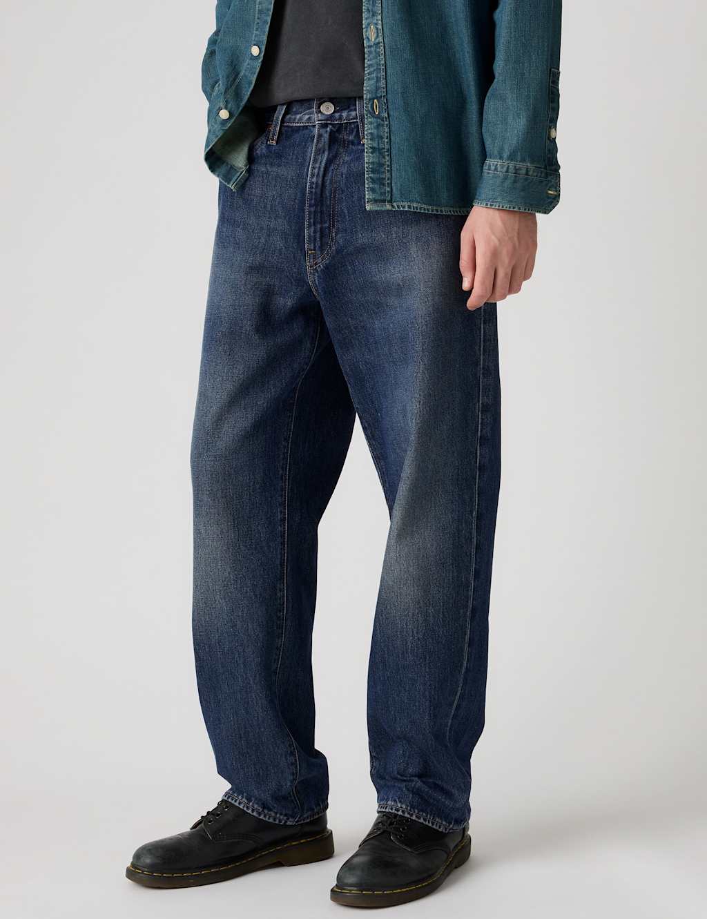 Levi's Men's 568 Loose Straight 5 Pocket Jeans - 32/34in - Dark Blue Denim - Available at M&S