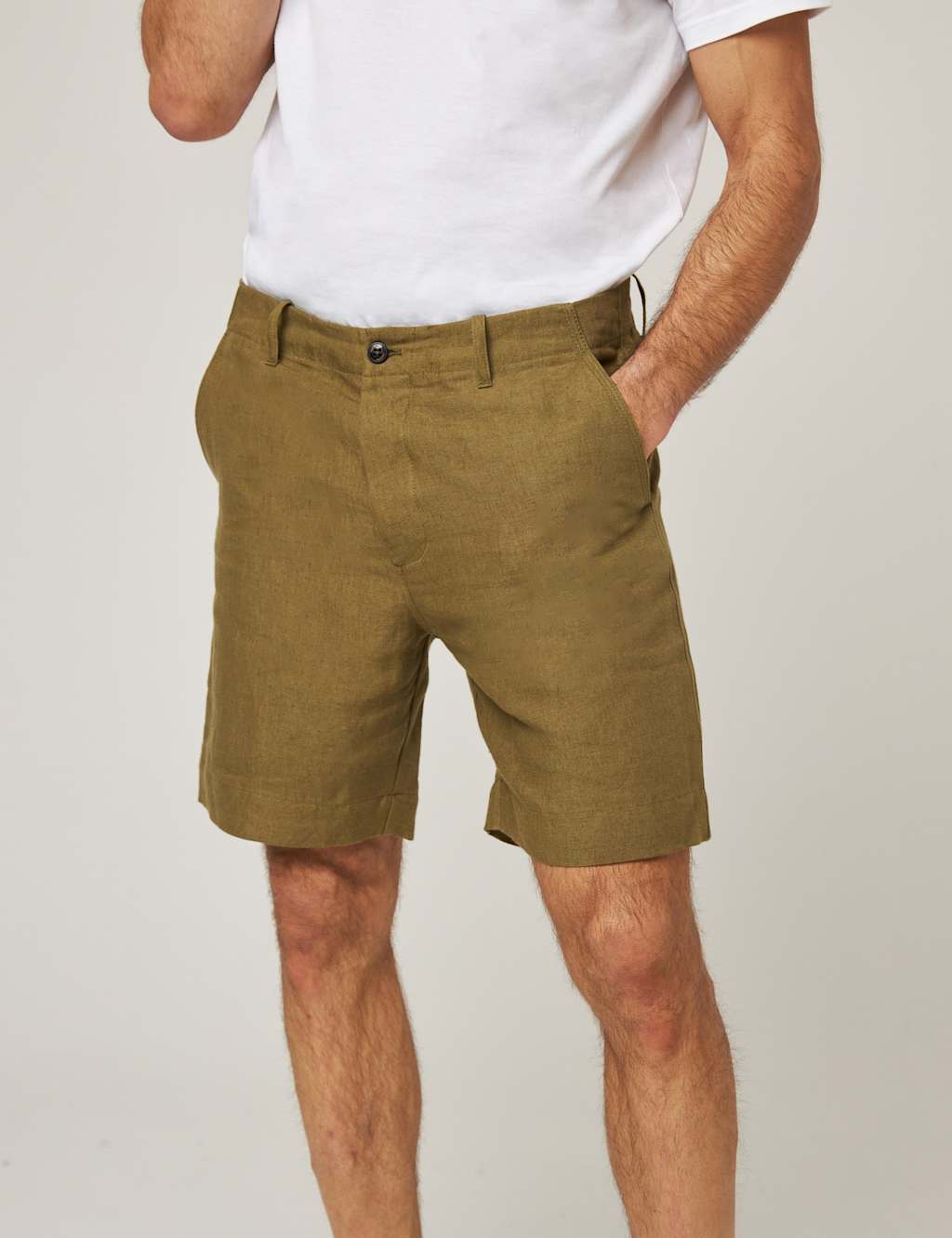 Pure Linen Regular Fit Lightweight Shorts