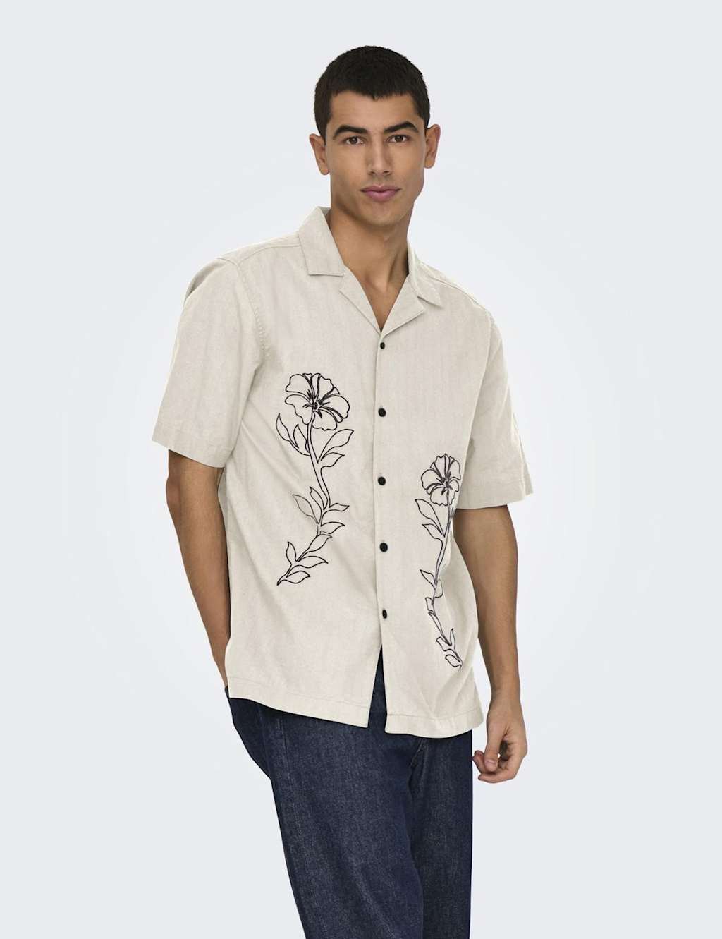 Pure Cotton Embroidered Shirt