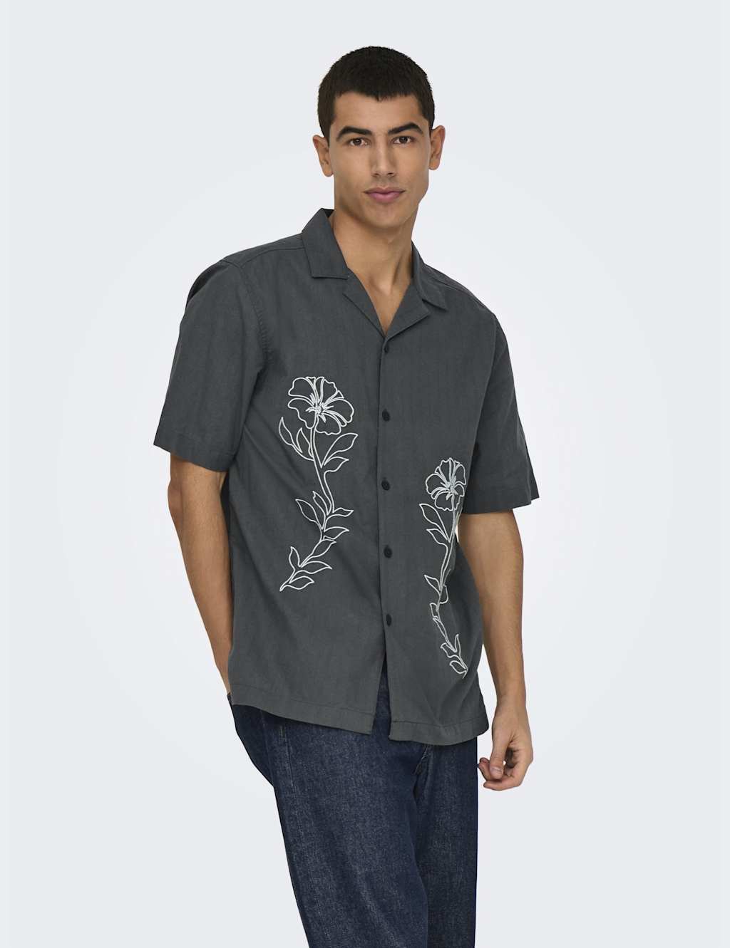 Pure Cotton Embroidered Shirt