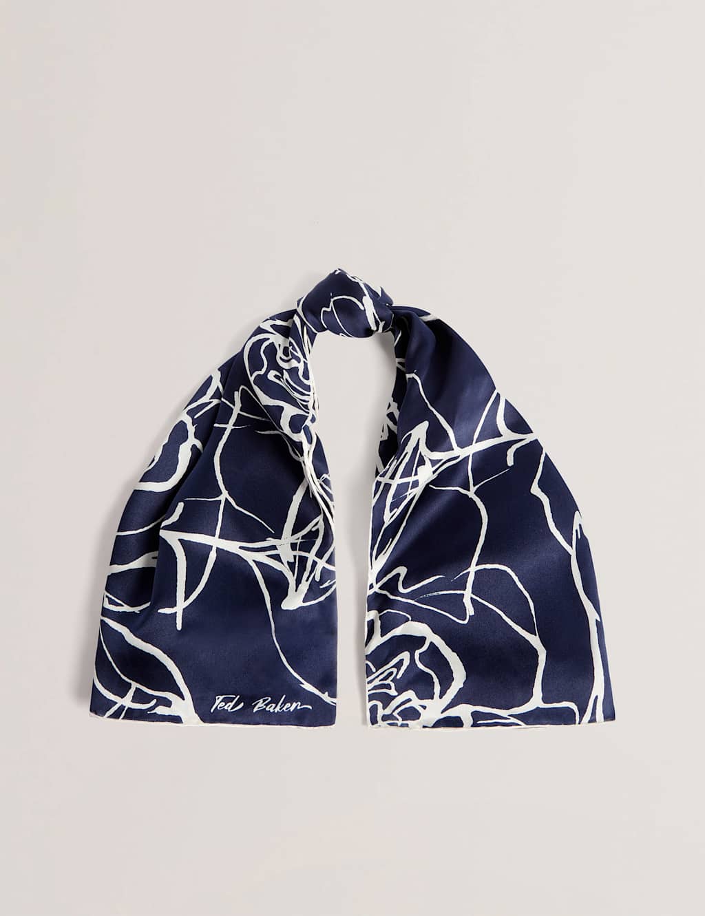 Ted Baker Women's Pure Silk Floral Scarf - Navy Mix, Navy Mix