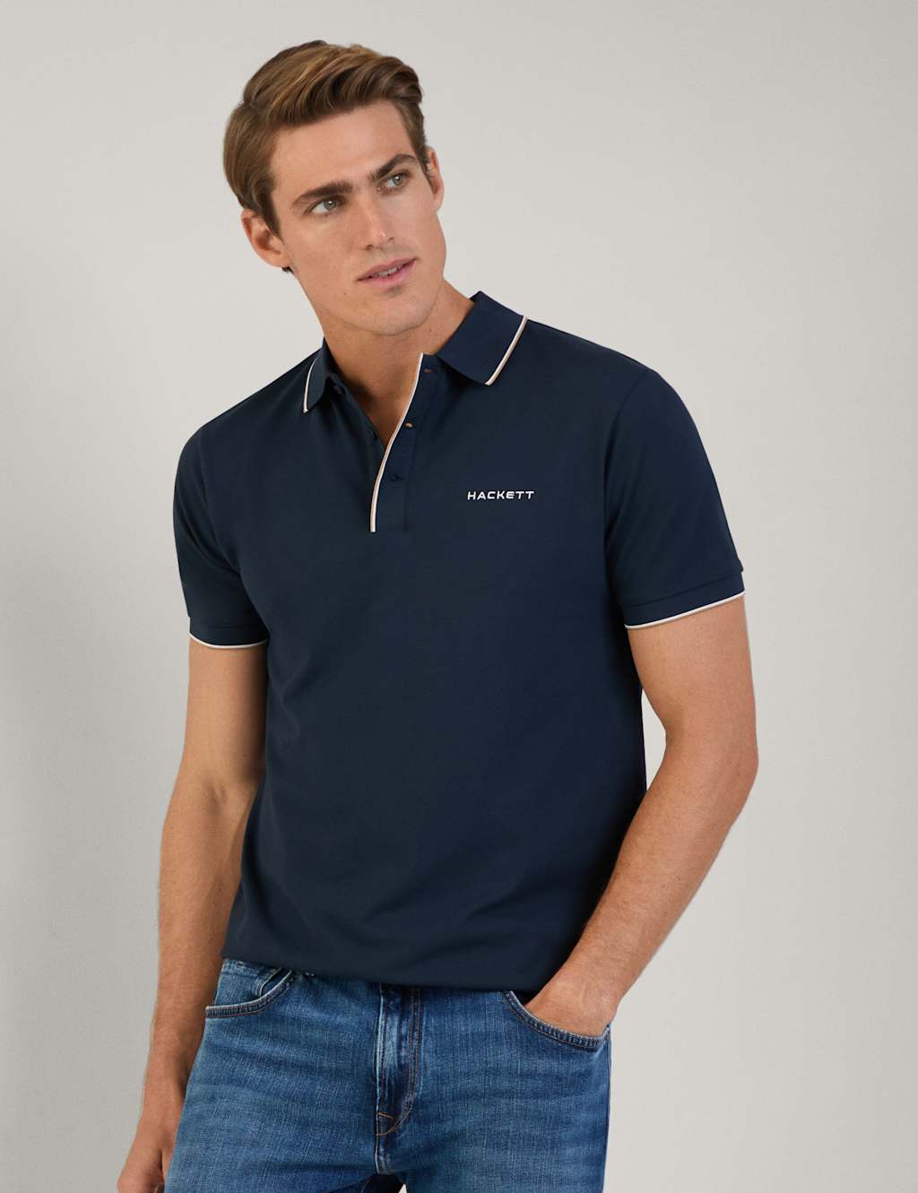 Cotton Rich Tipped Polo Shirt