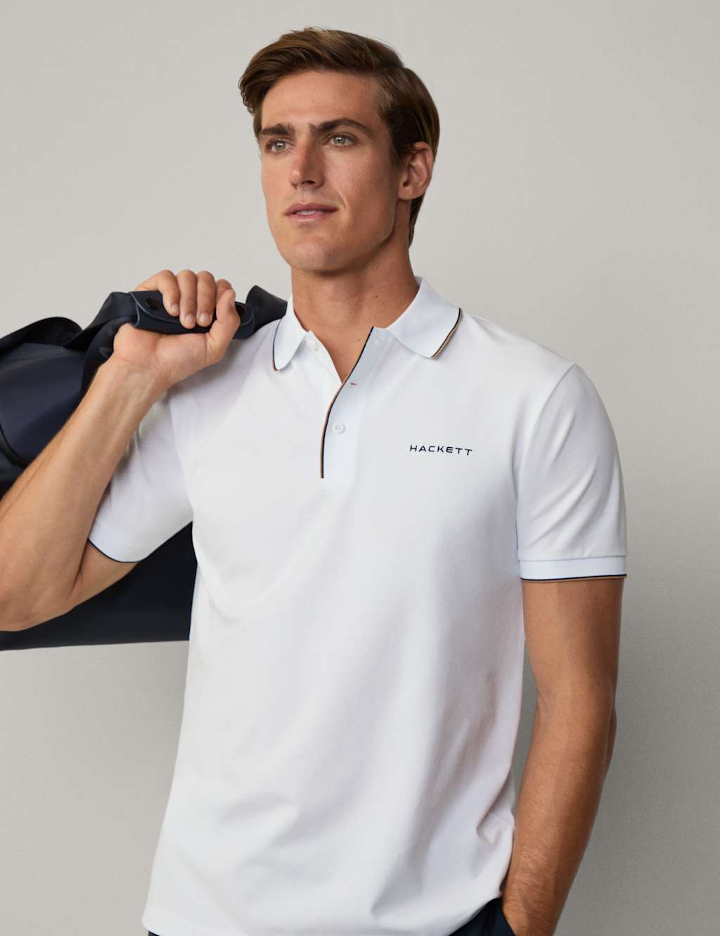Cotton Rich Tipped Polo Shirt