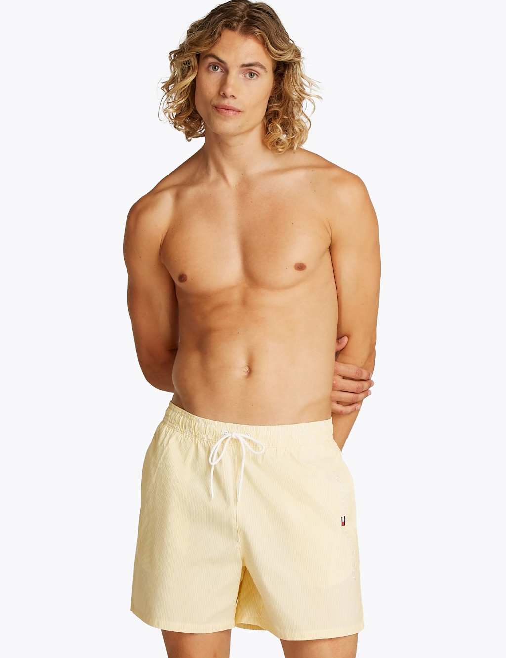 Tommy Hilfiger Original Striped Swim Shorts Yellow Mix