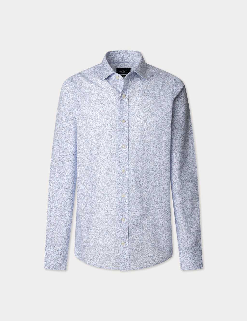 Regular Fit Pure Cotton Leaf Print Shirt