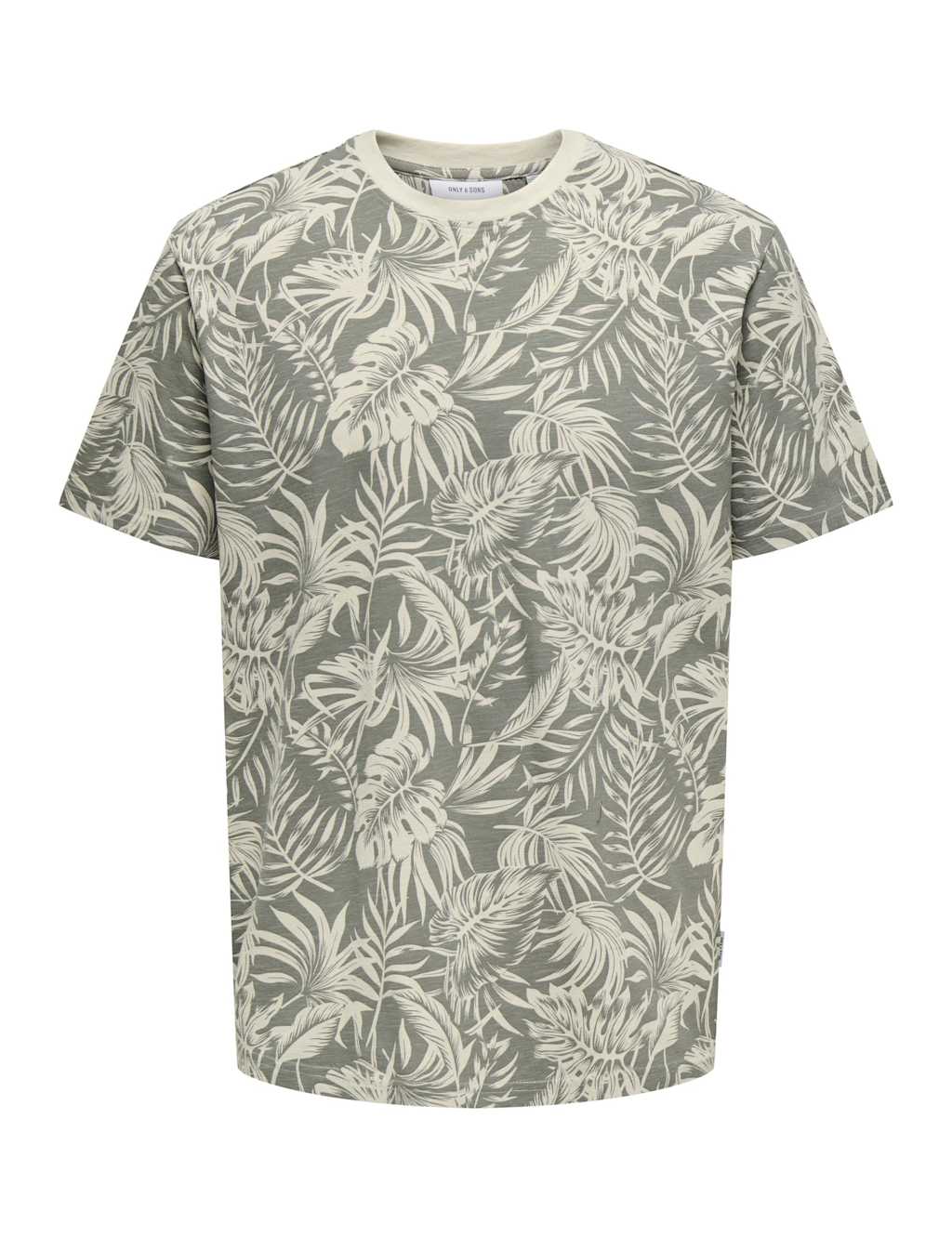 Pure Cotton Leaf Print T-Shirt