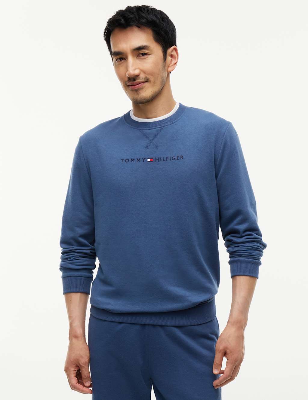 Tommy Hilfiger Men's Original Cotton Blend Sweatshirt - L - Blue - Available at M&S