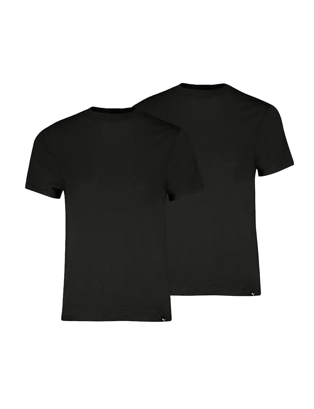 Puma Men's 2 Pack Pure Cotton Crew Neck T-Shirt - XL - Black