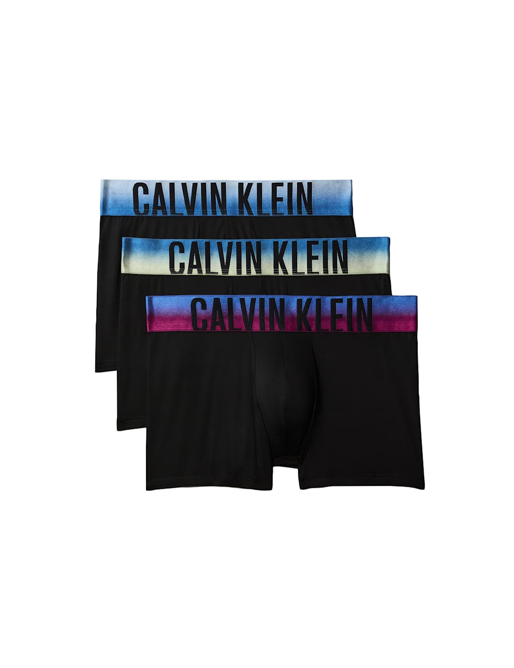 Calvin Klein Men's 3 Pack Intense Power Microfibre Trunks - XL - Black Mix - Available at M&S