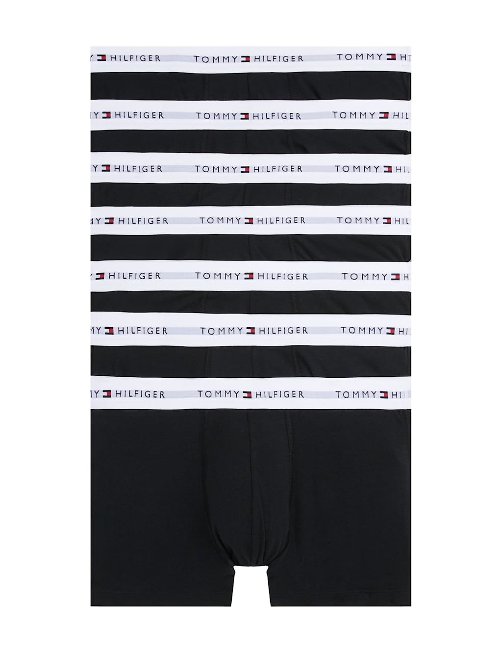Tommy Hilfiger 7pk Cotton Rich Trunks Black