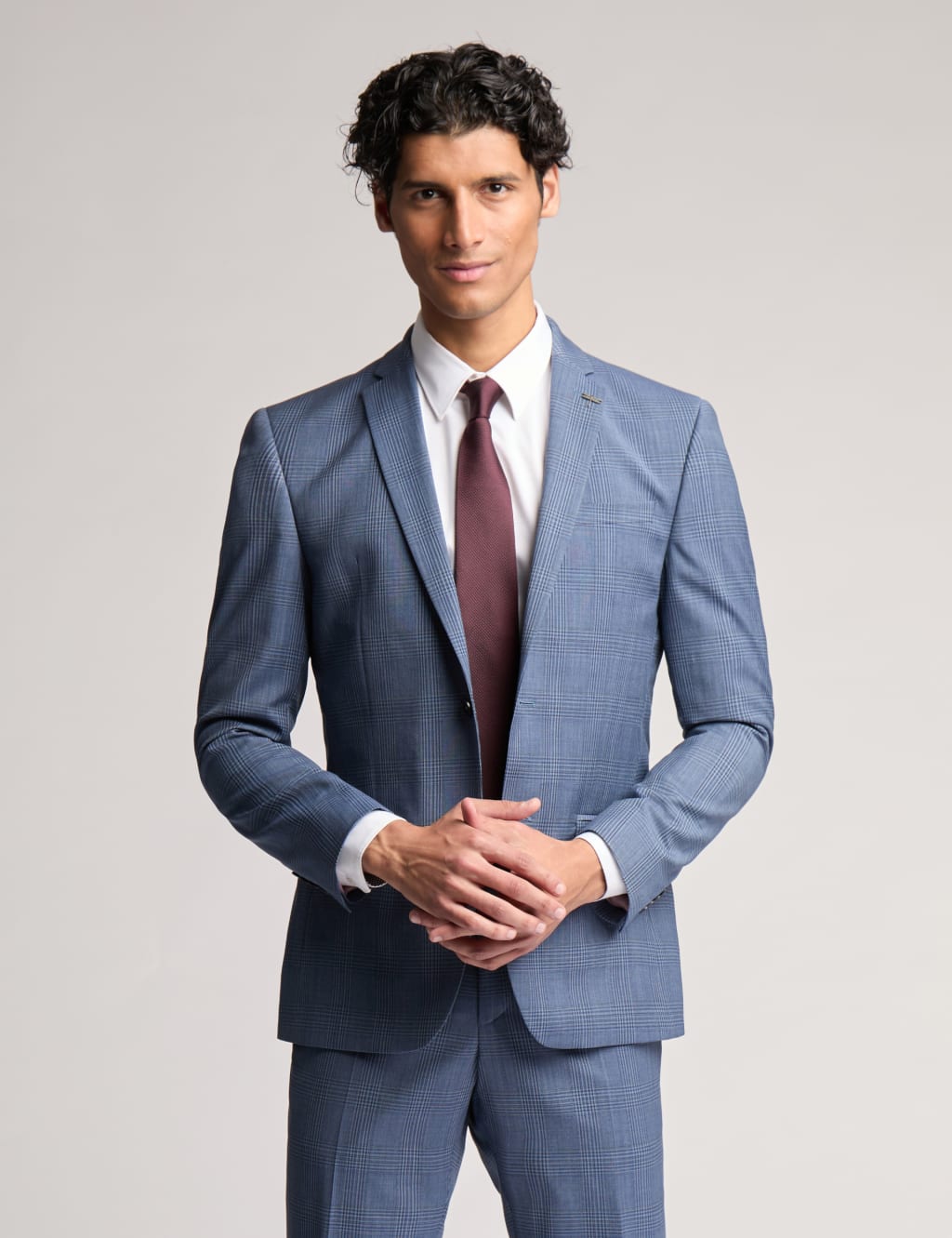 Slim Fit Wool Rich Check Suit Jacket
