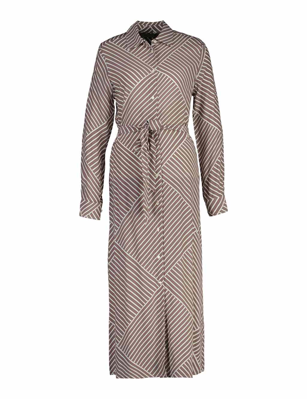 Gant Women's Striped Midi Shirt Dress - 14 - Brown Mix - Available at M&S