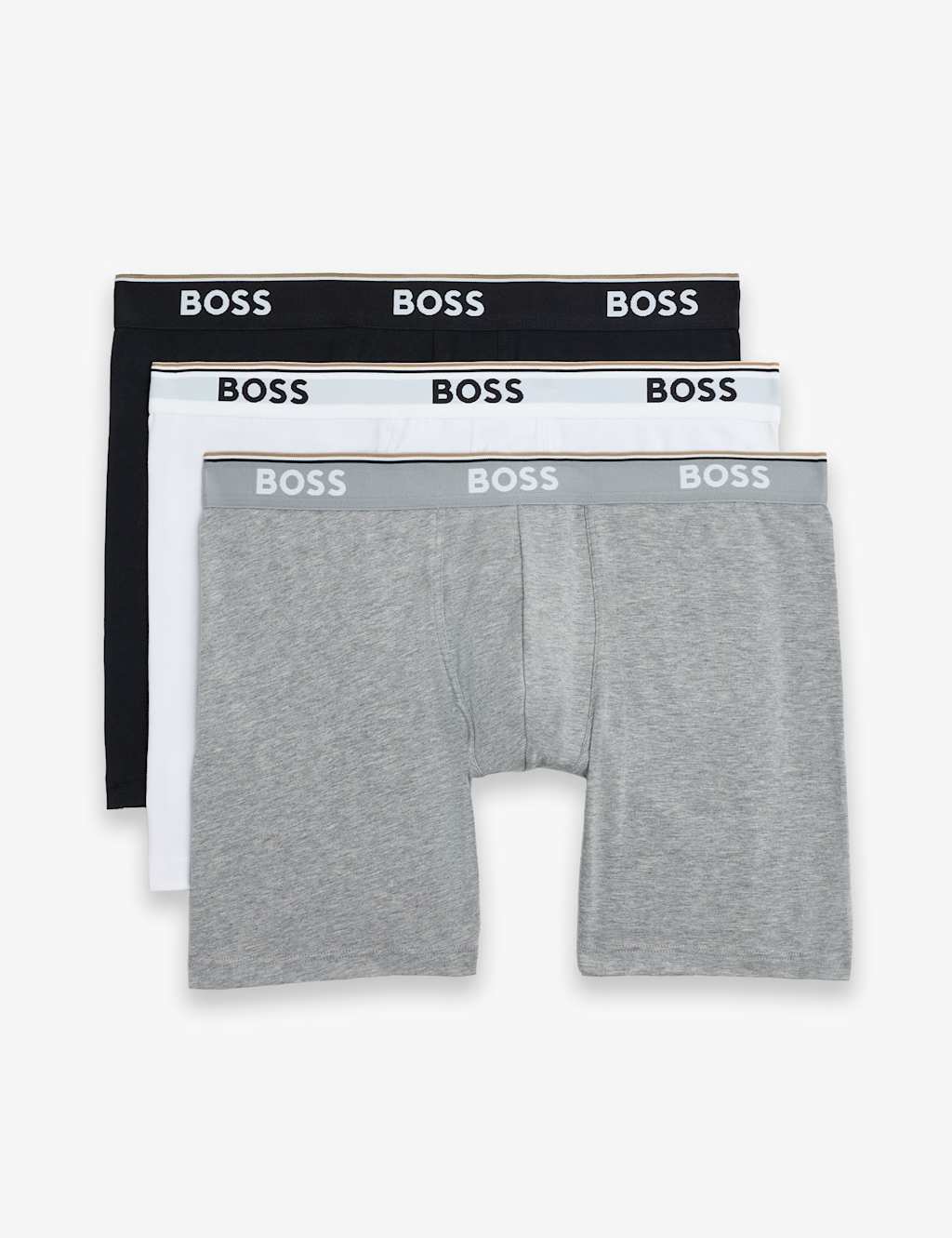 Boss Men's 3 Pack Cotton Rich Long Boxer Briefs - S - Multi - Available at M&S