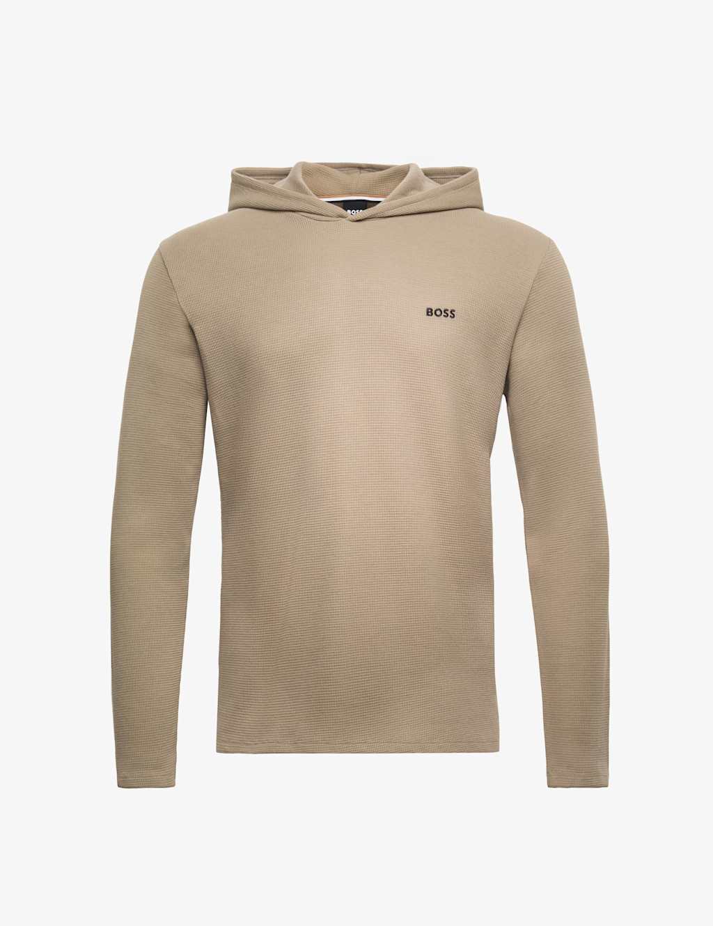 Boss Men's Cotton Rich Waffle Hoodie - M - Brown - Available at M&S