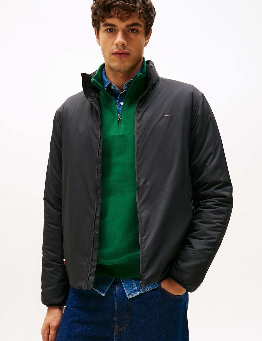 Tommy Hilfiger Lightweight Blouson Coat Black