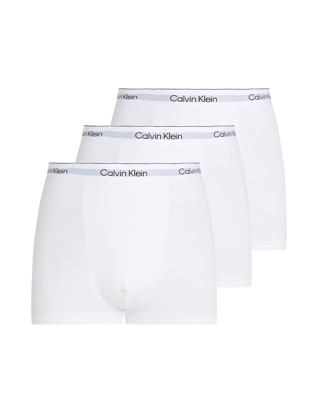 Calvin Klein Men's 3pk Icon Cotton Stretch Trunks - M - White, White,Grey Mix,Black,Blue Mix,Black Mix