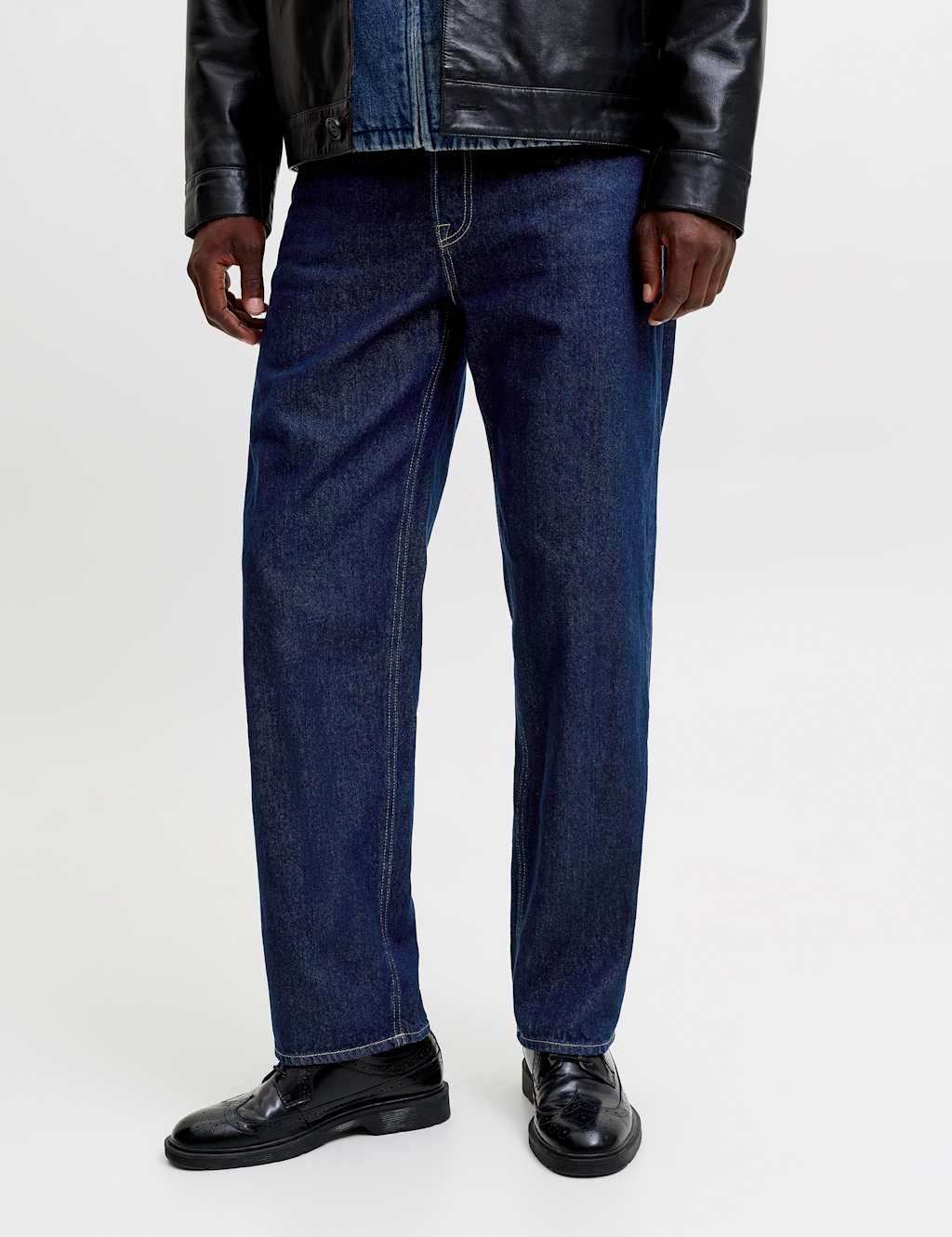 Jack & Jones Men's Loose Fit 5 Pocket Jeans - 34/34in - Blue - Available at M&S