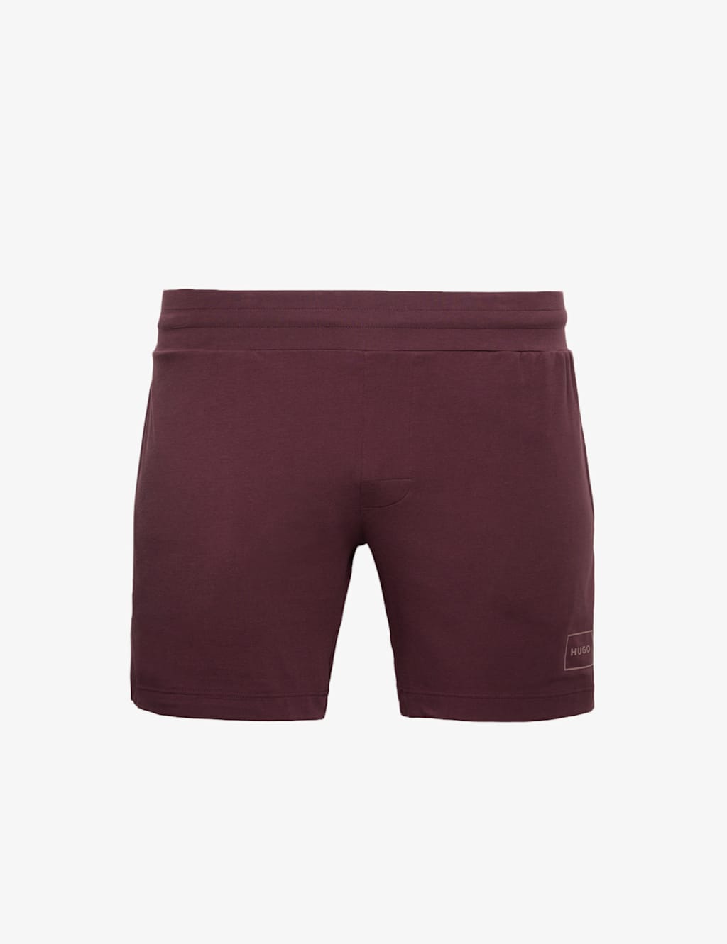 Hugo Men's Cotton Rich Jersey Logo Loungewear Shorts - L - Burgundy - Available at M&S