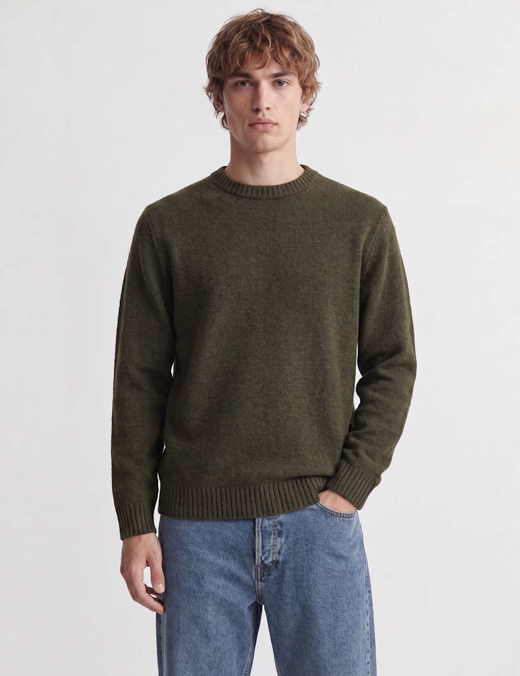 Jack & Jones Men's Crew Neck Jumper - M - Green - Available at M&S