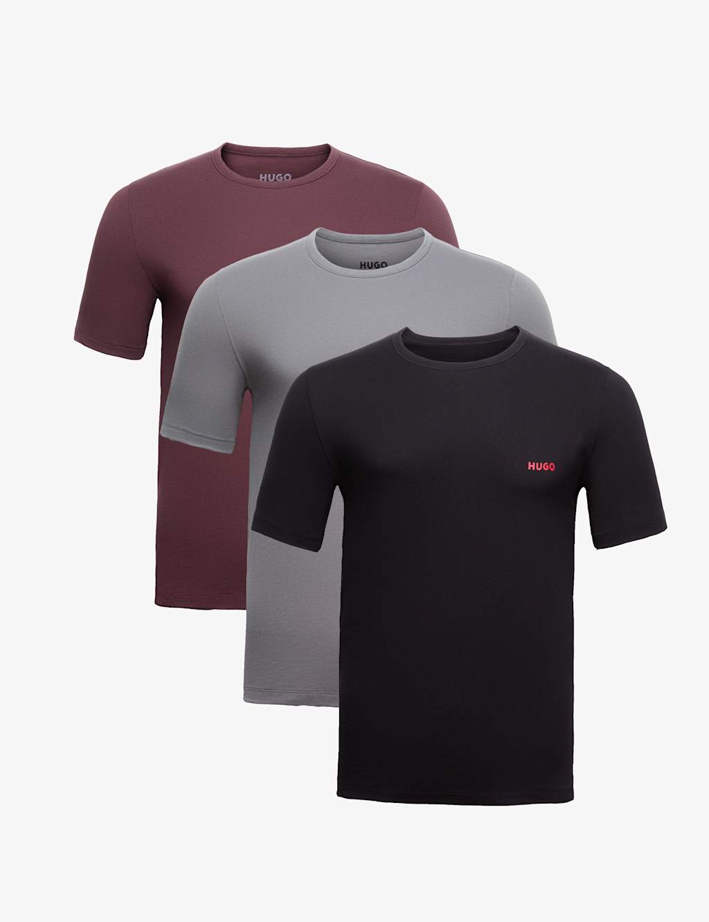 Hugo Men's 3pk Pure Cotton Crew Neck T-Shirts - L - Multi - Available at M&S
