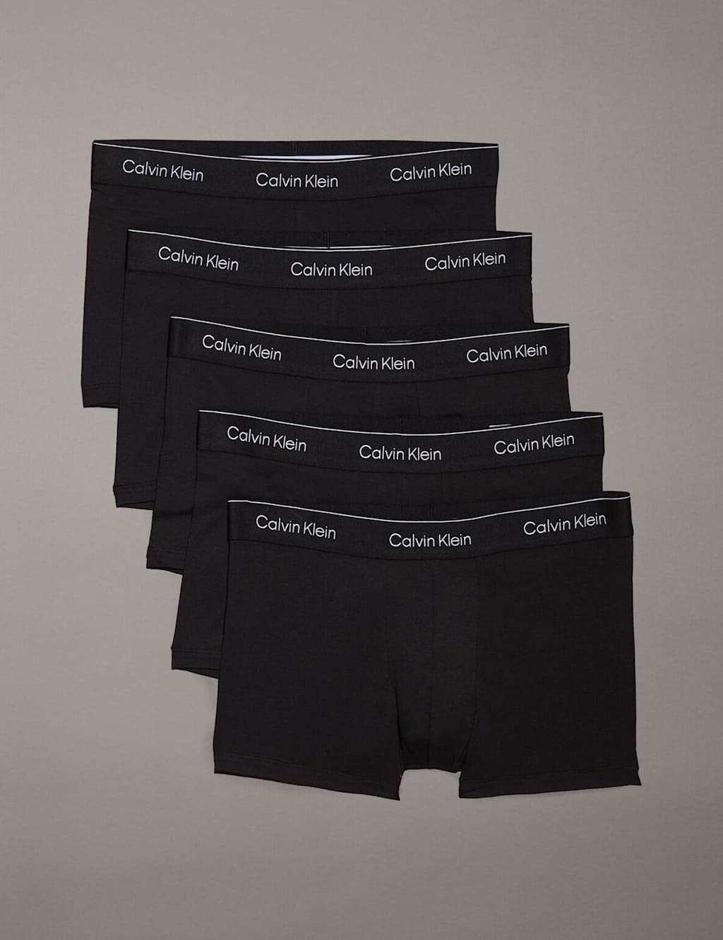 Calvin Klein Men's 5pk Icon Cotton Stretch Trunks - M - Black, Black
