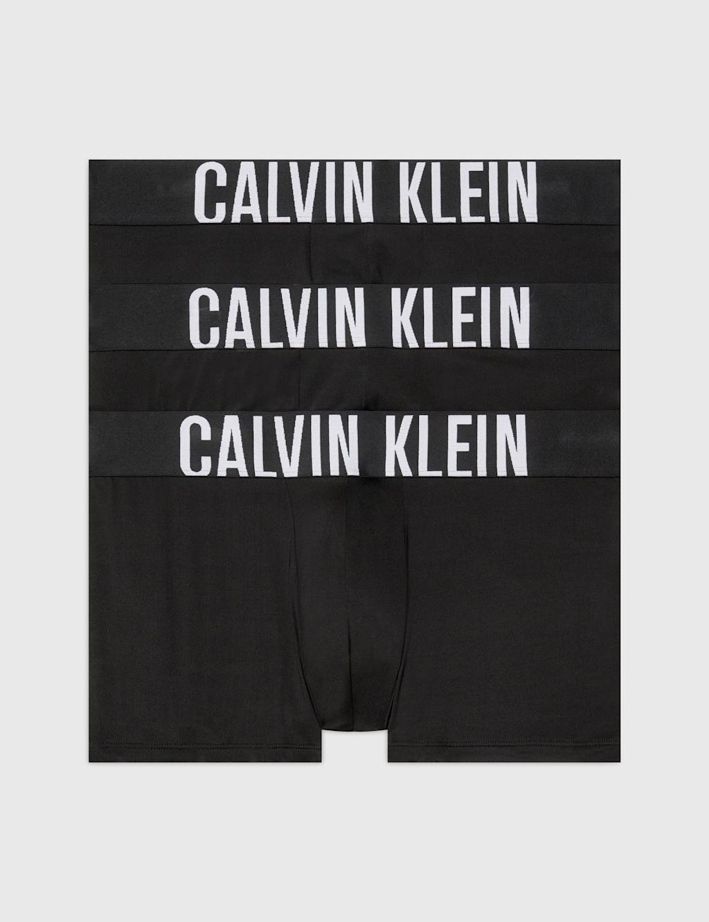Calvin Klein Men's 3pk Intense Power Cotton Rich Trunks - M - Black, Black,Grey Mix
