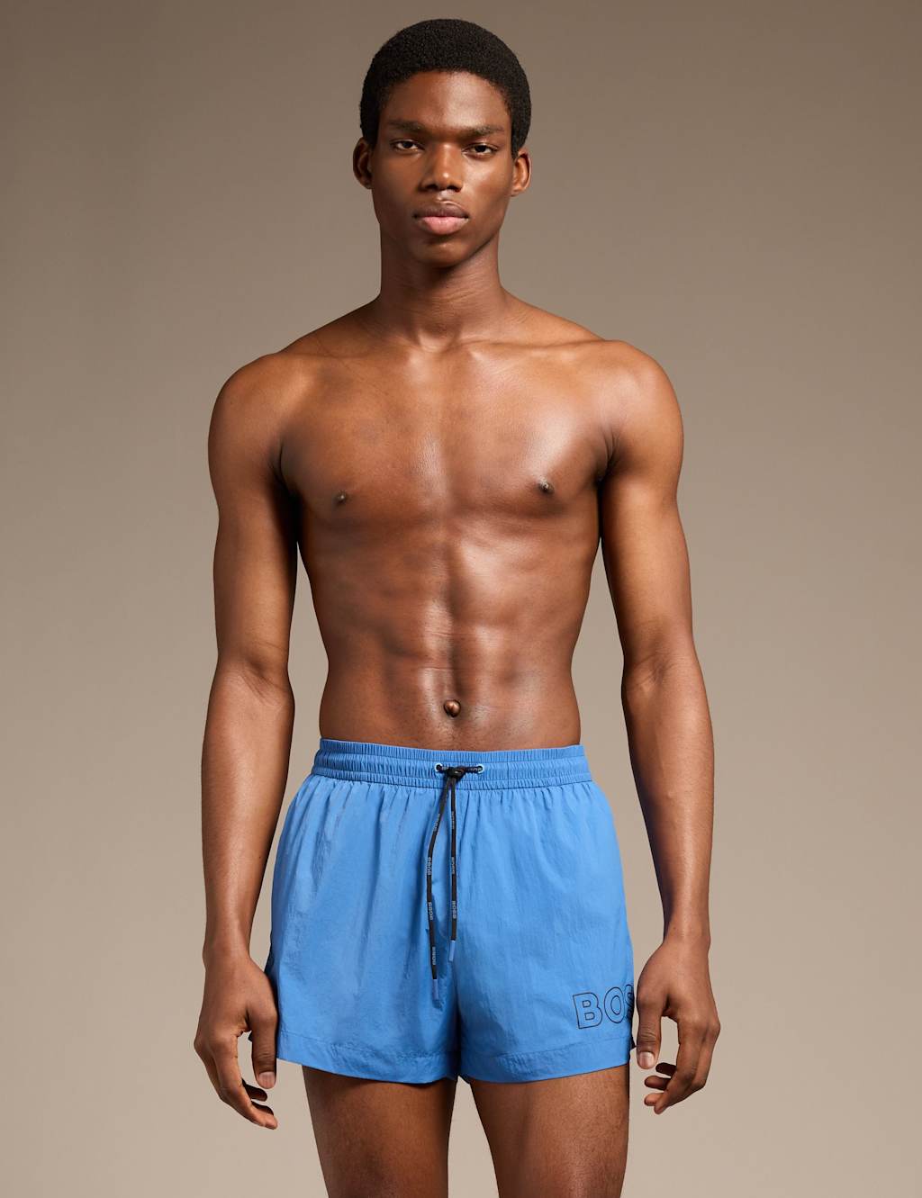 Boss Men's Pocketed Quick Dry Logo Graphic Swim Shorts - S - Blue - Available at M&S