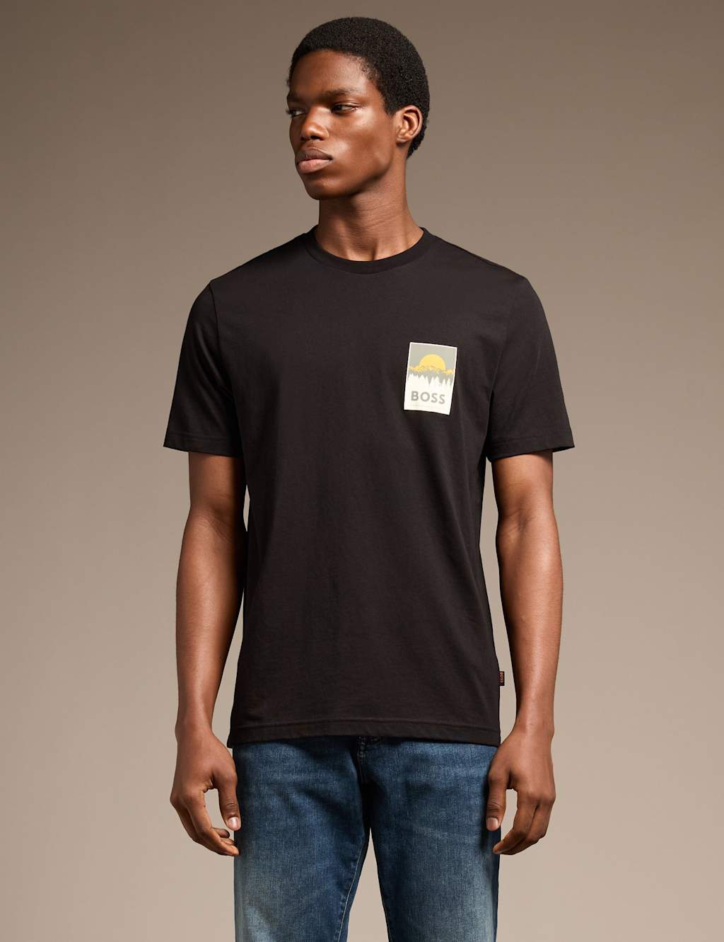 Boss Men's Pure Cotton Logo T-Shirt - M - Black - Available at M&S
