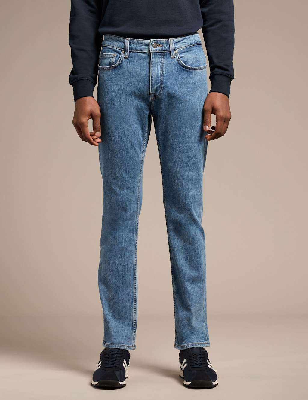 Boss Men's Slim Fit 5 Pocket Stretch Jeans - 34 - Blue Denim - Available at M&S