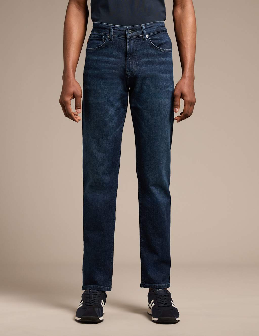 Boss Men's Regular Fit Jeans - 34/32in - Navy - Available at M&S