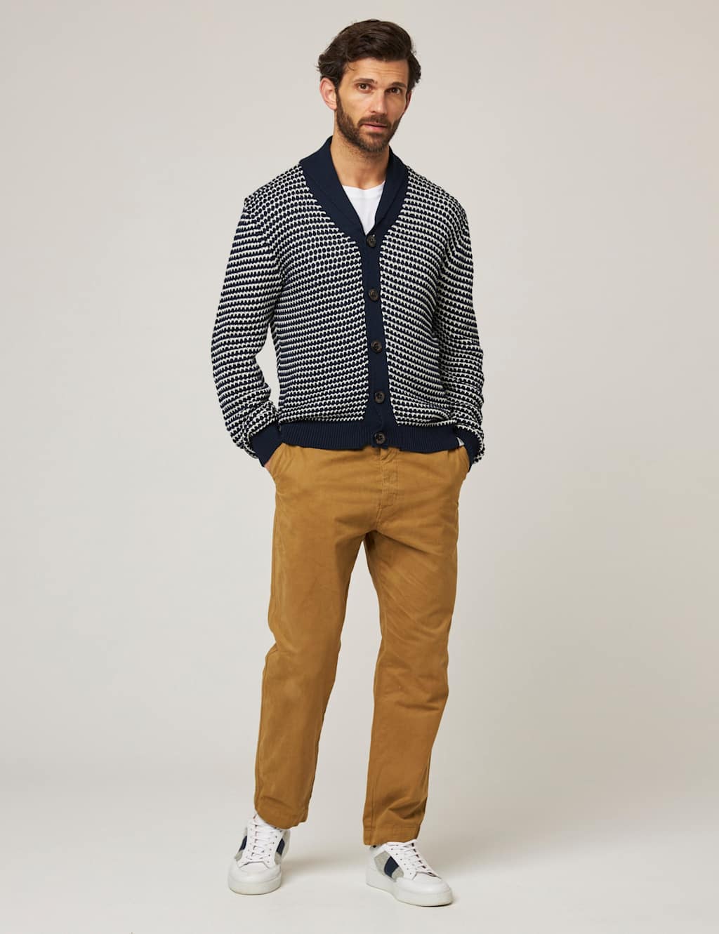 Pure Cotton Striped Cardigan