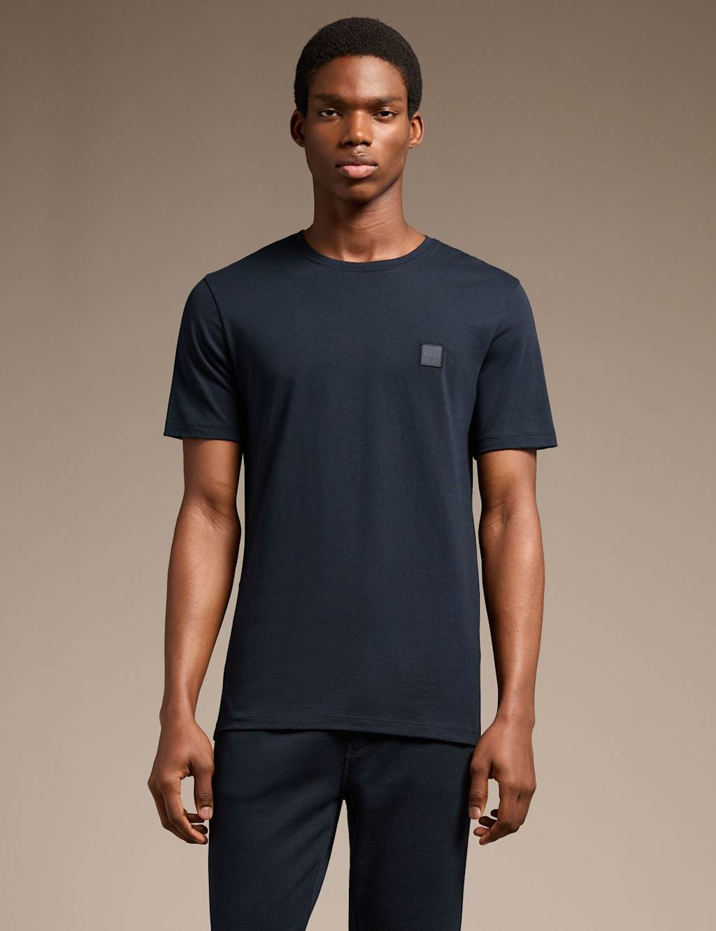 Boss Men's Pure Cotton Logo T-Shirt - 3XL - Navy - Available at M&S