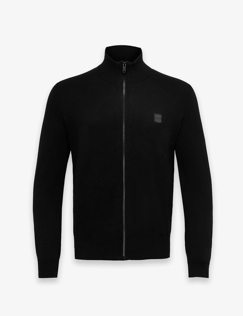 Boss Men's Cotton Rich Funnel Neck Zip Up Jumper - XL - Black - Available at M&S