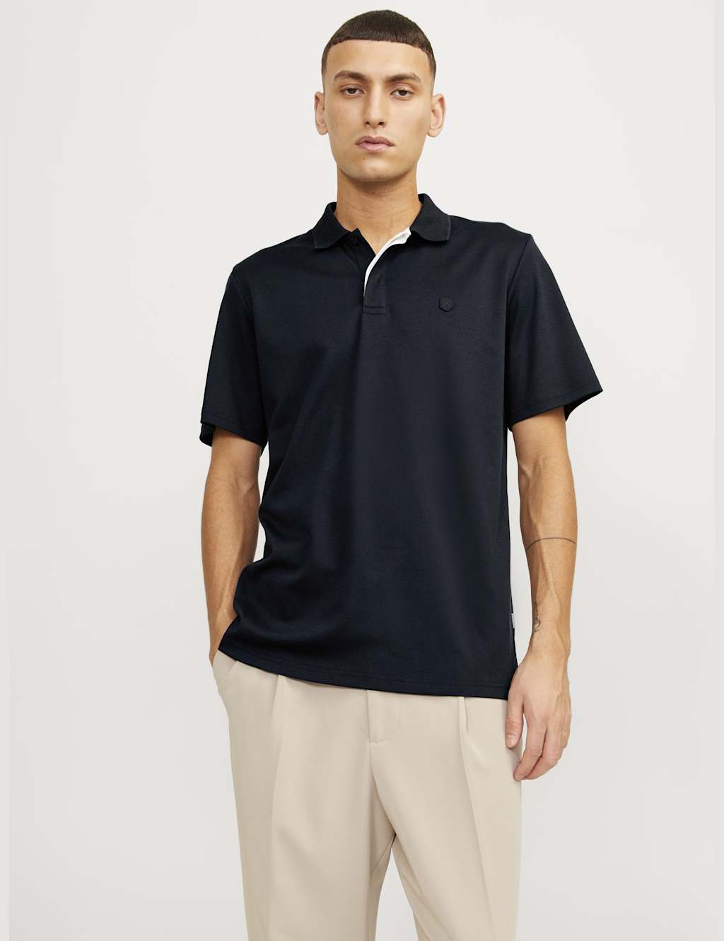 Cotton Blend Polo Shirt