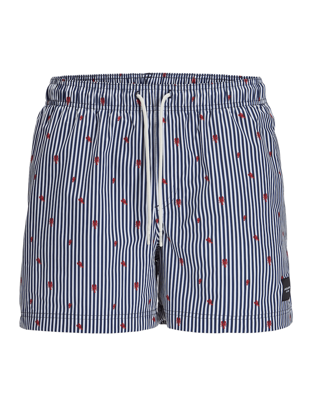 Stripe Lobster Print Swim Shorts