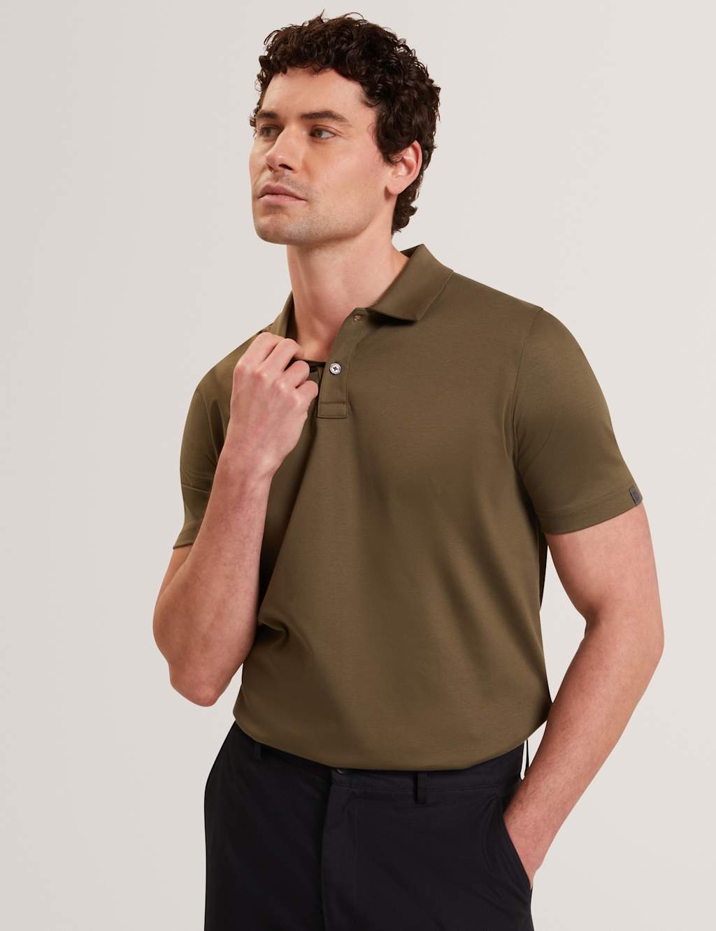 Ted Baker Men's Pure Cotton Connall Polo Shirt - S - Khaki - Available at M&S