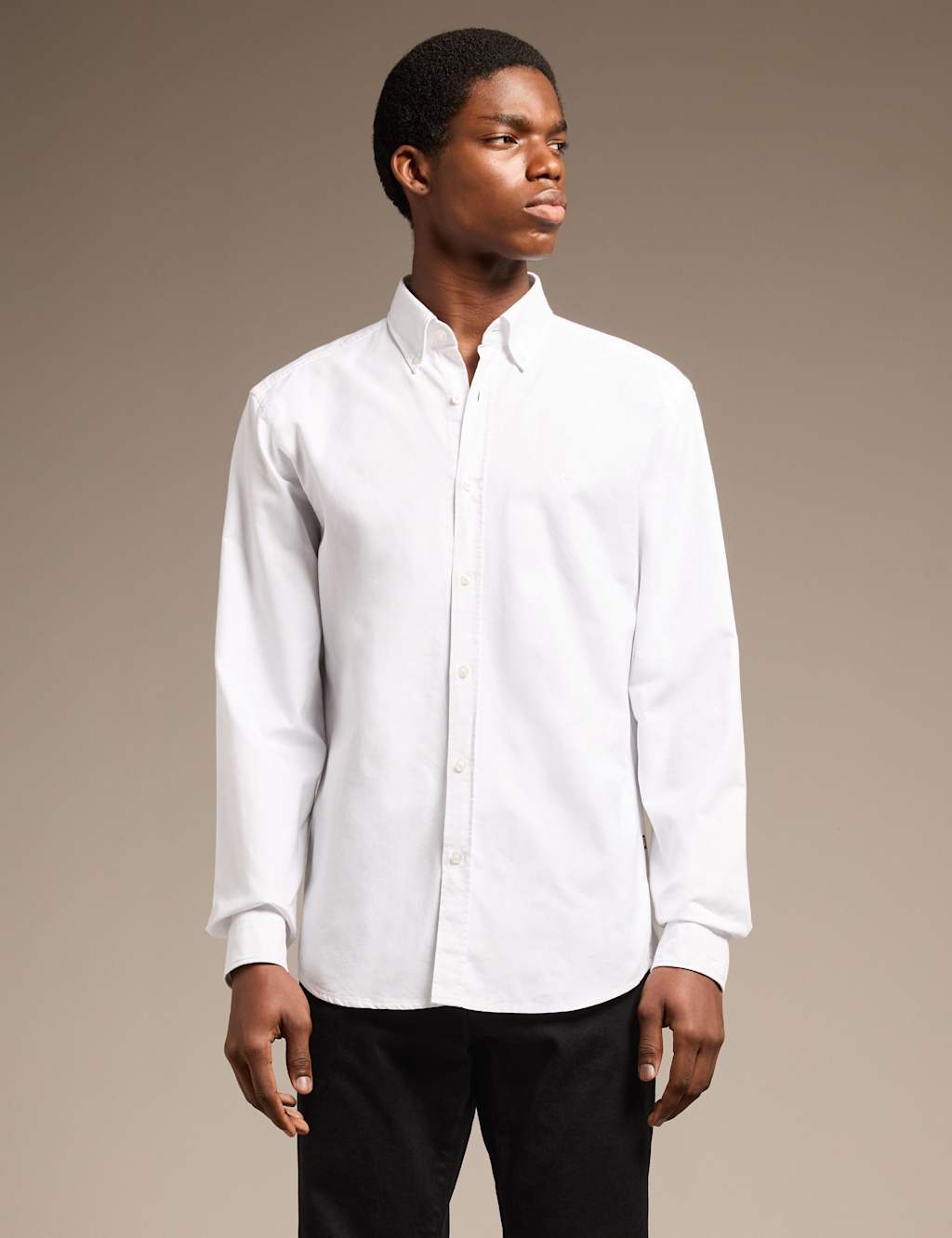 Boss Men's Regular Fit Pure Cotton Oxford Shirt - M - White - Available at M&S